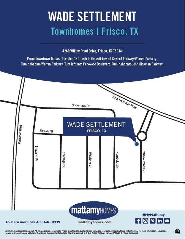 4. Wade Settlement Townhomes gebouw op 4269 Willow Pond Drive, Frisco, TX 75034
